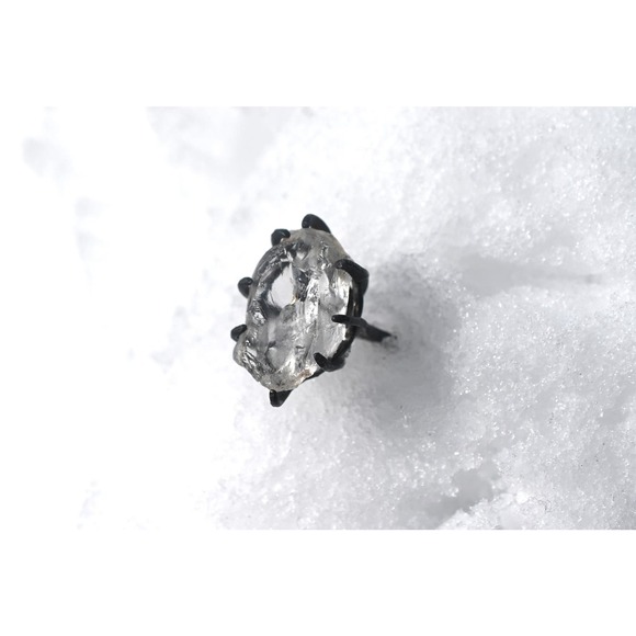 alternative raw diamond engagement ring raw crystal size 4 5 6 7 8 8 9 10 11 12 - Picture 2 of 3